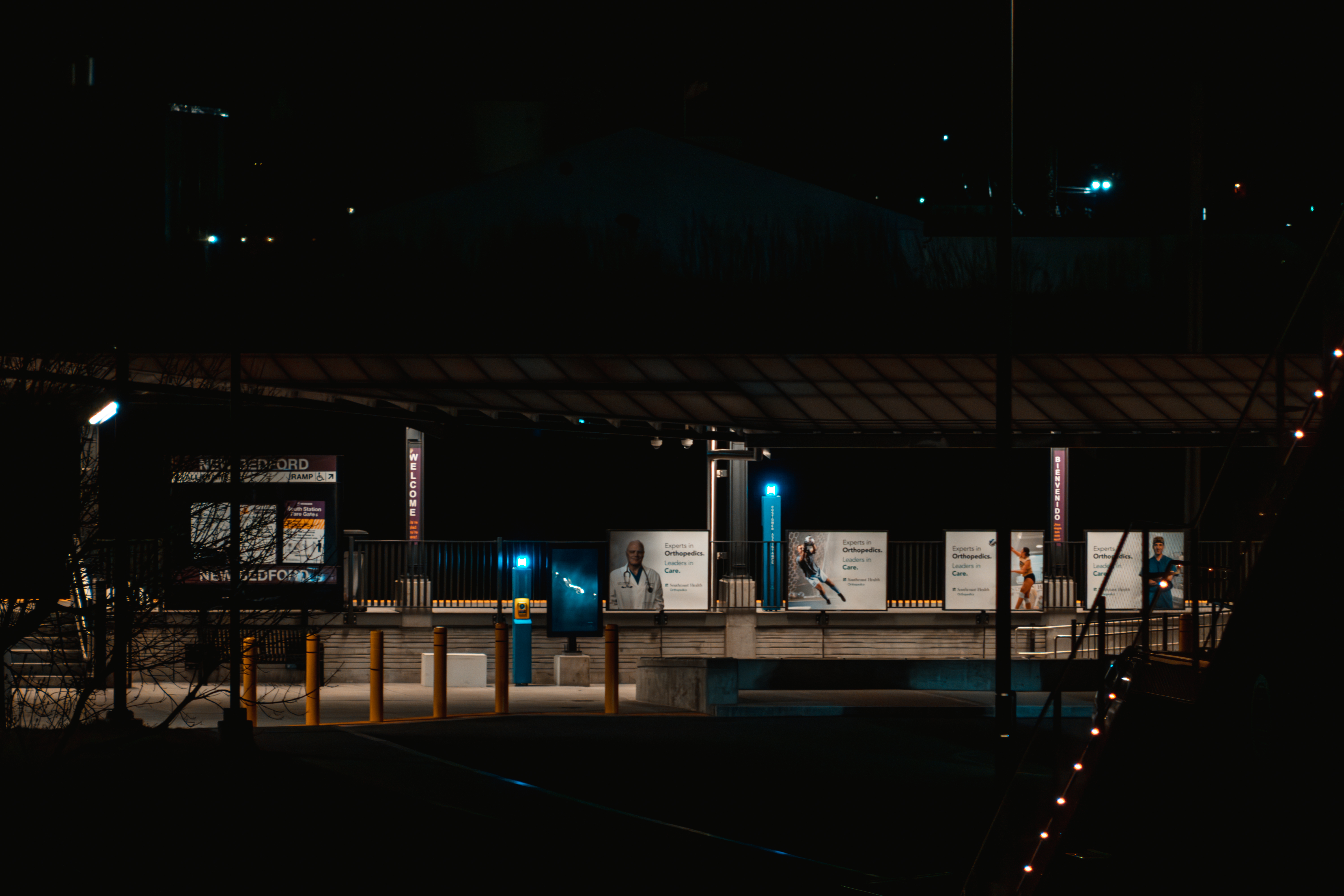 Train platform lights